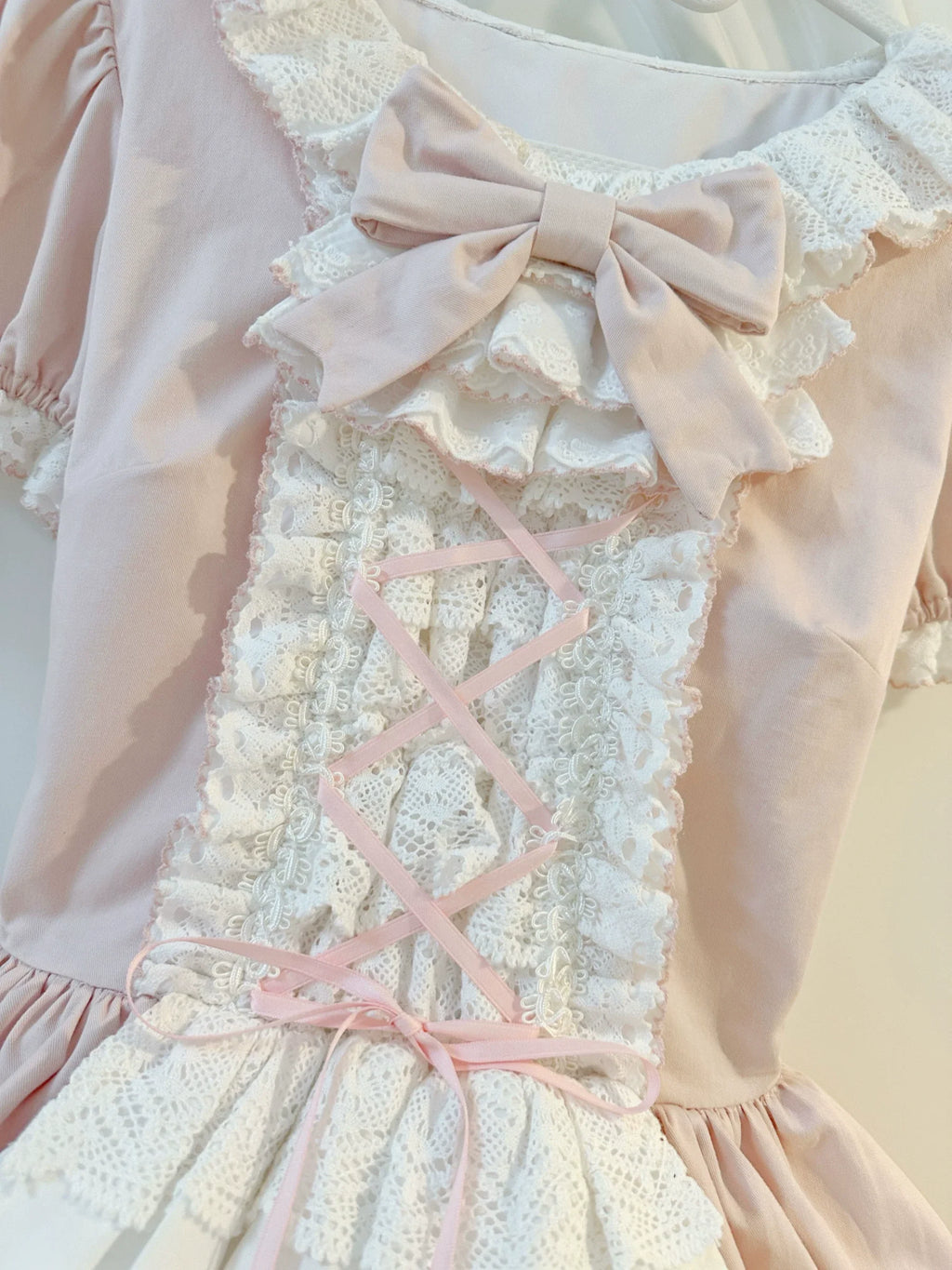 Coco Bunny - Cotton Old School Lolita OP Dress, Bunny Decoration and Accessories - image 5