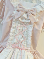 Coco Bunny - Cotton Old School Lolita OP Dress, Bunny Decoration and Accessories - image 5