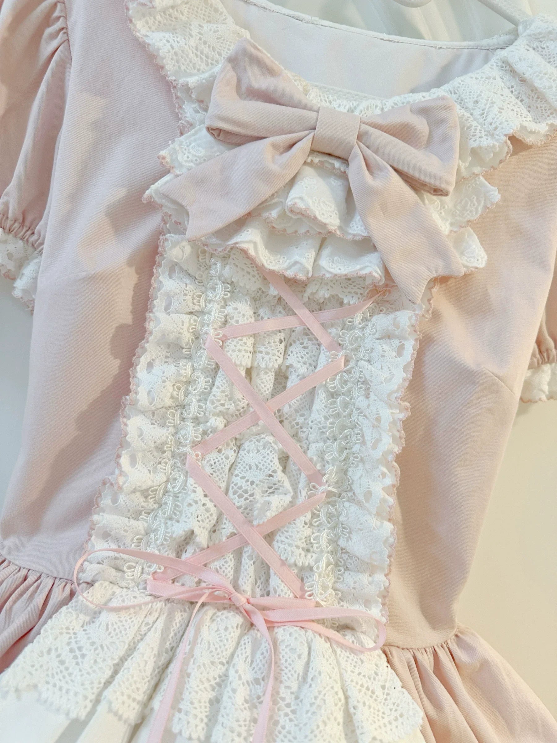 Coco Bunny - Cotton Old School Lolita OP Dress, Bunny Decoration and Accessories - image 5