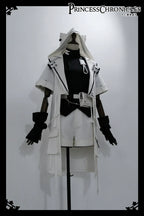 White Cat - Futuristic Style Cool Lolita Pants Suit With Cat Ear Coat - image 16