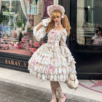 Candlelight Sonata - Sweet Lolita Long-Sleeve OP Dress - image 10