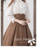 Classic Lolita A-Line Skirt, Button-Front Vest and White Blouse - image 27