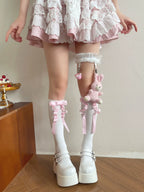Sweet Lolita Calf Socks and Rabbit Bow Leg Garter - image 1