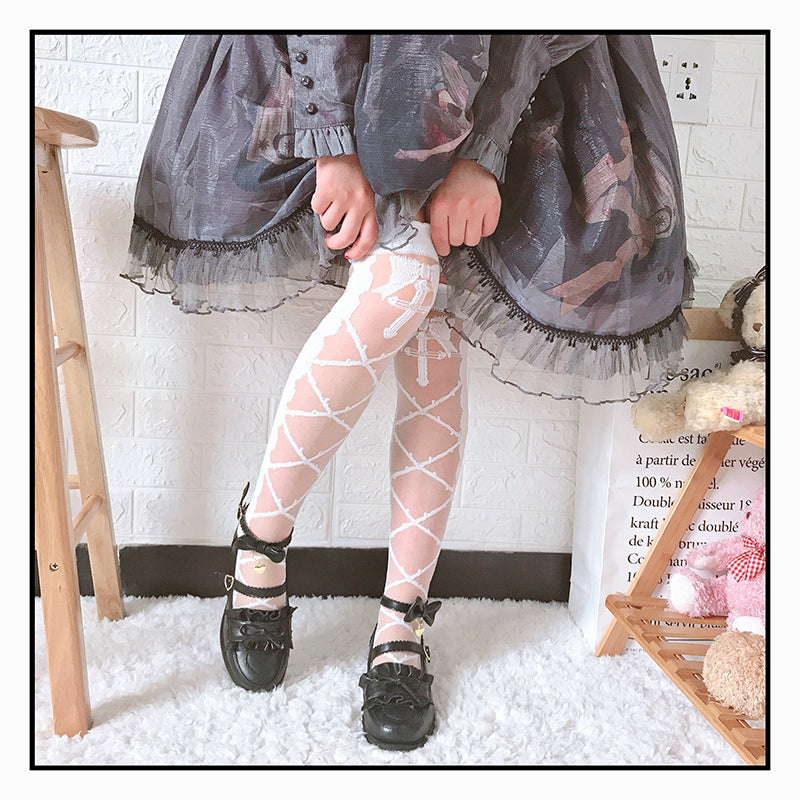 Thorn Kiss - Lolita Thigh Stockings Lolita Pantyhose - image 3
