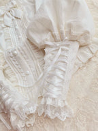 Winter Mutton Sleeves Lace Flounce Lolita Blouse - image 2