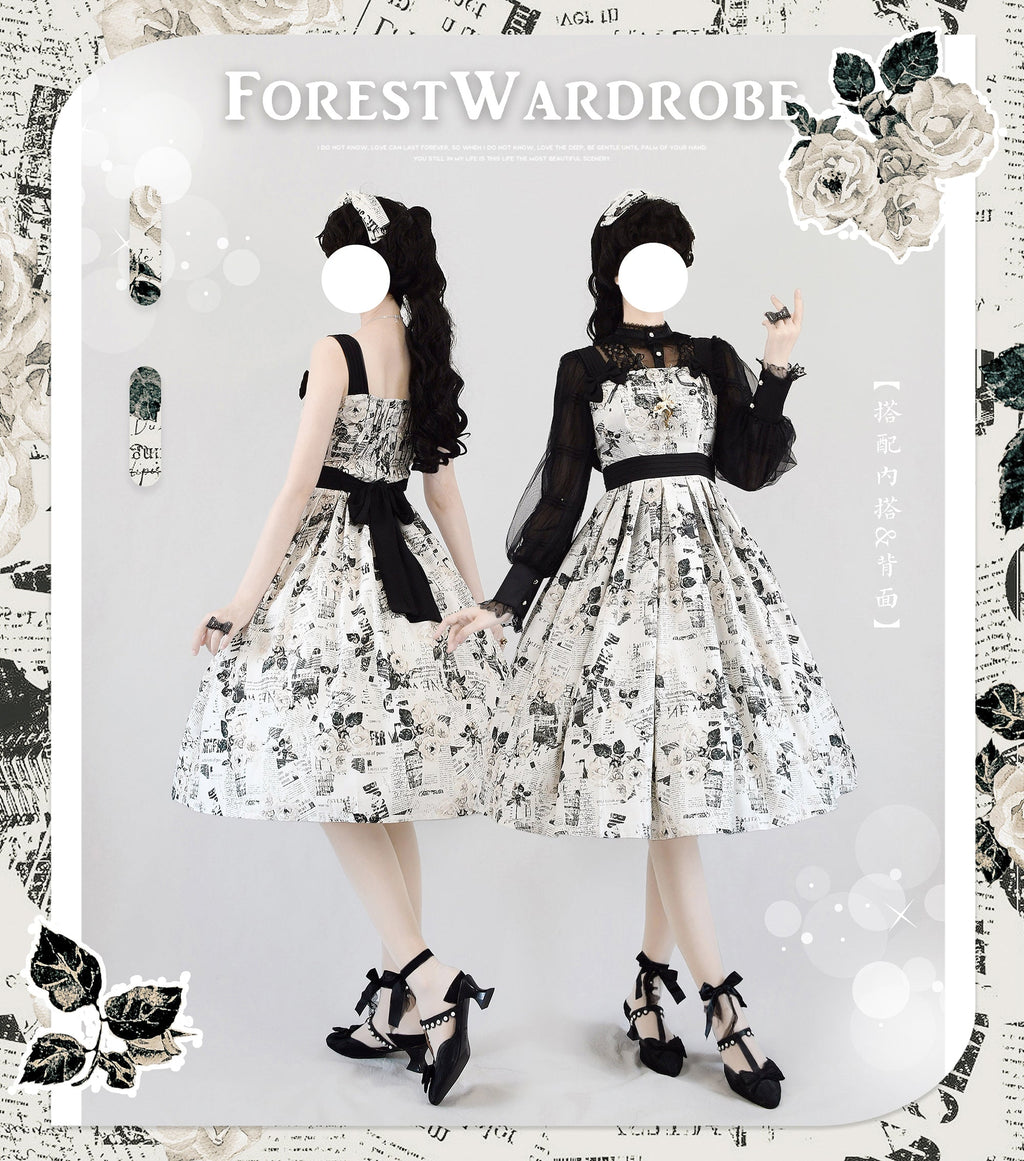 Forest Holiday - Elegant Lolita Foral Print JSK Dress Multicolors - image 8