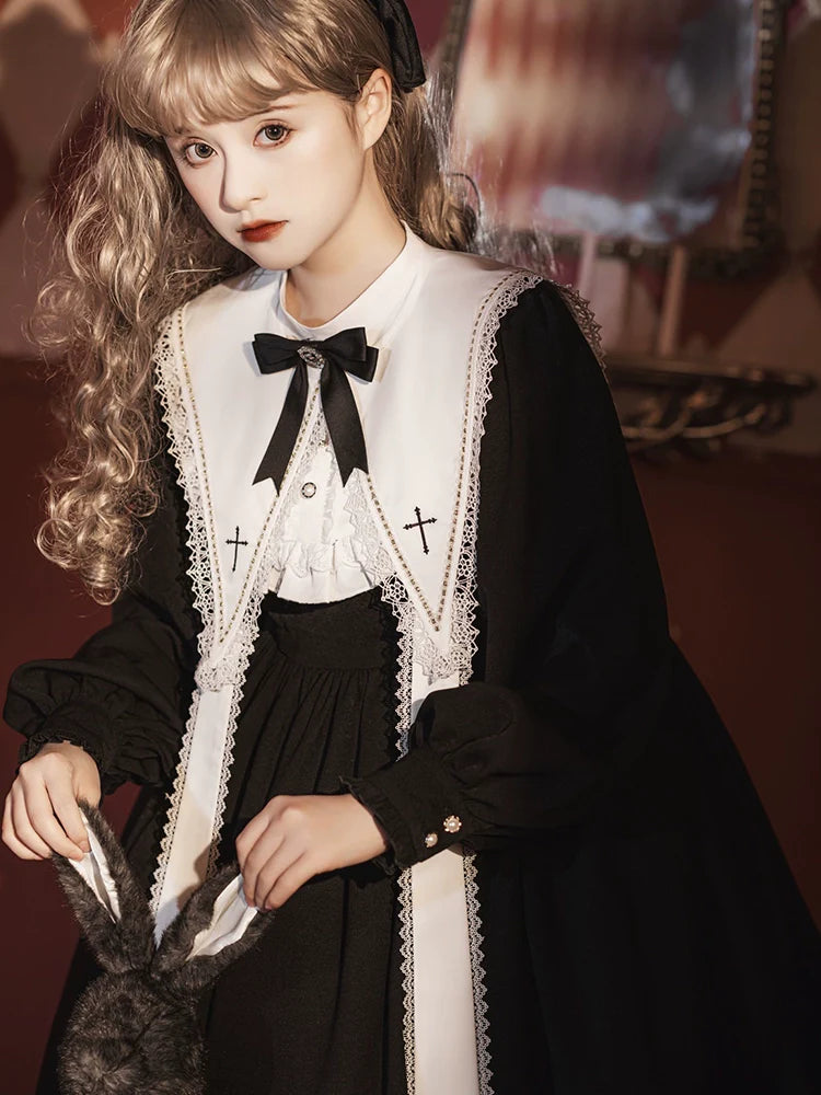 Black Nun - Gothic Lolita OP Dress - image 15