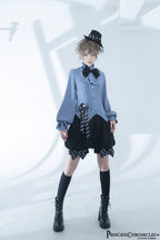 Narrative Rule - Ouji Lolita Shorts Set, Long Vest - image 2