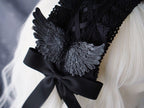 Black Wings Halloween Goth Lolita Hairband - image 15