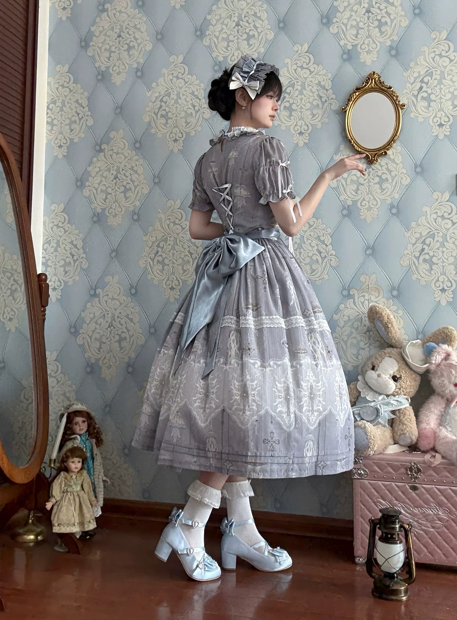 Moonlit Sea Realm - Classic Lolita OP, JSK and Accessories Collection - image 8