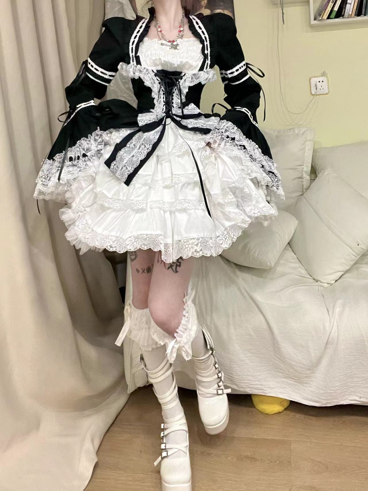 Miss Rella - Old School Lolita OP Dress, Front Opening - image 12