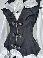 Bloodline Duke - Gothic Lolita SK Suit Spider Web Vest and Blouse - image 18