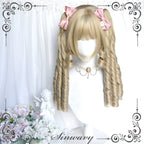 Retro Lolita Wigs Beige Gold Roman Roll Wig - image 4