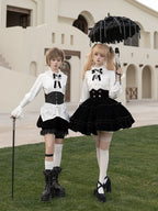 Erosion Heart F-Type - Ouji Lolita Suit Black Velvet Shorts and Skirt - image 5