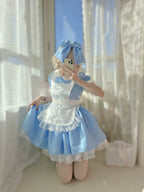Dream Doll - Plus Size Maid Lolita OP Suit Black and Blue Dress - image 10