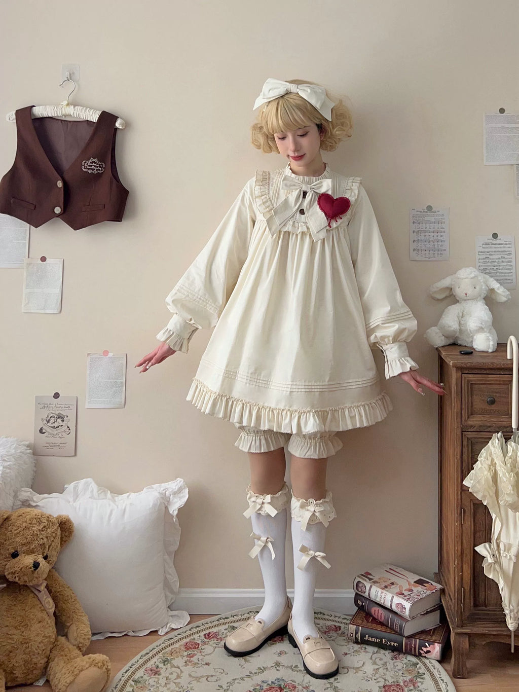 Lullaby - Cotton Lolita OP Dress Kawaii Lolita Bloomers and Accessories - image 6