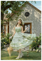 Green Grape - Embroidered Country Lolita OP Dress, Tiered JSK and Accessories - image 19