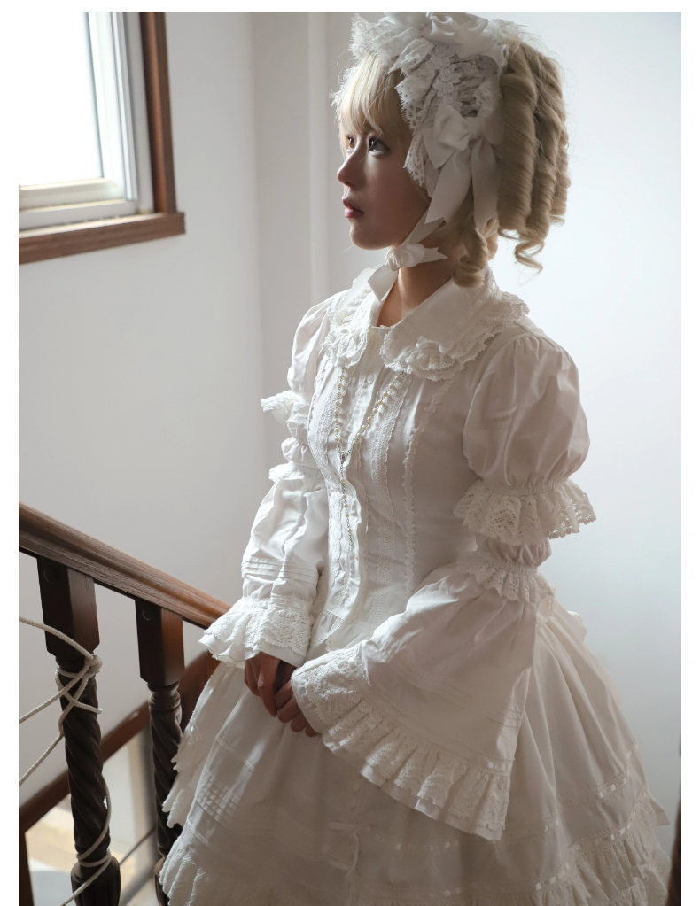 Praying Snowfall Old School Lolita Skirt Suit, Shirt and Cape - image 24