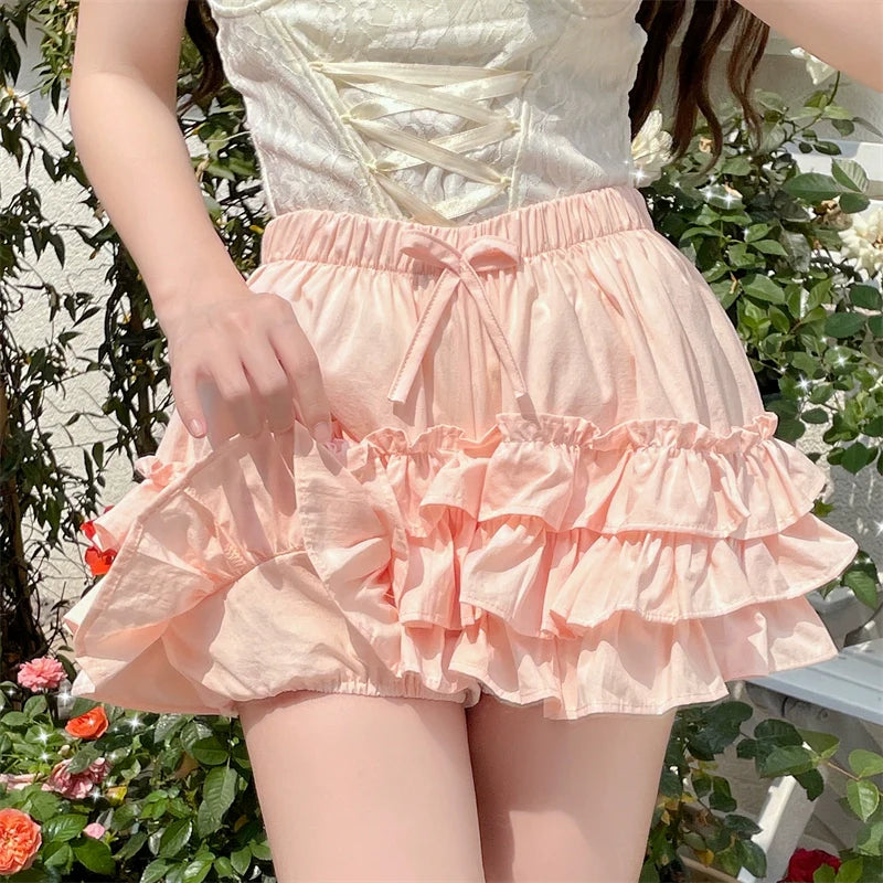 Daily Lolita Bloomers Anti-Exposure Pink Ruffle Safety Shorts - image 13