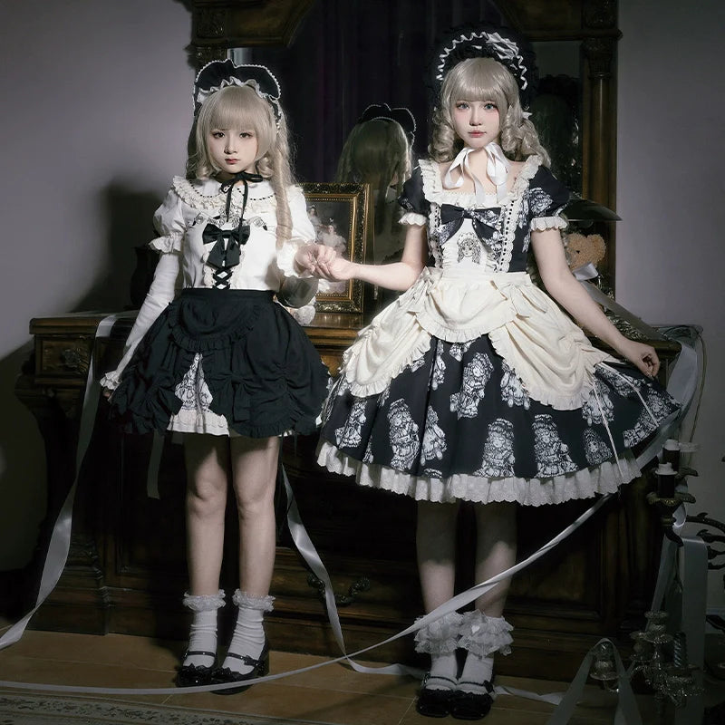 Doll Night - Vintage Twin Lolita OP Dress Embroidered Doll Dress - image 1
