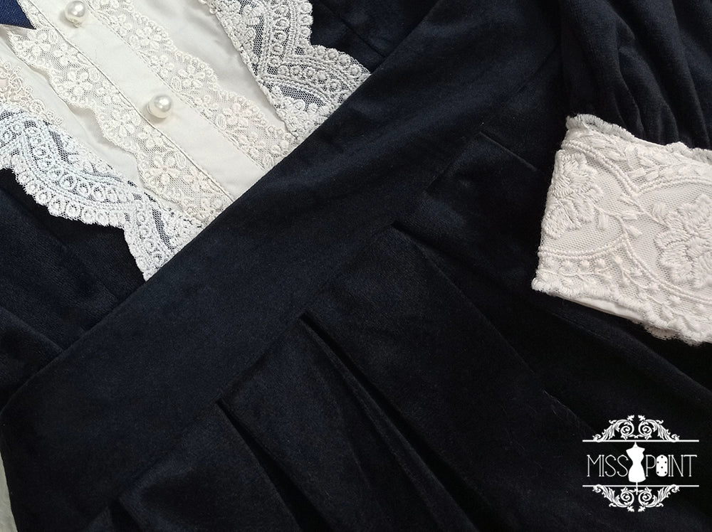 Vintage Elegant Velvet OP Dress - image 74