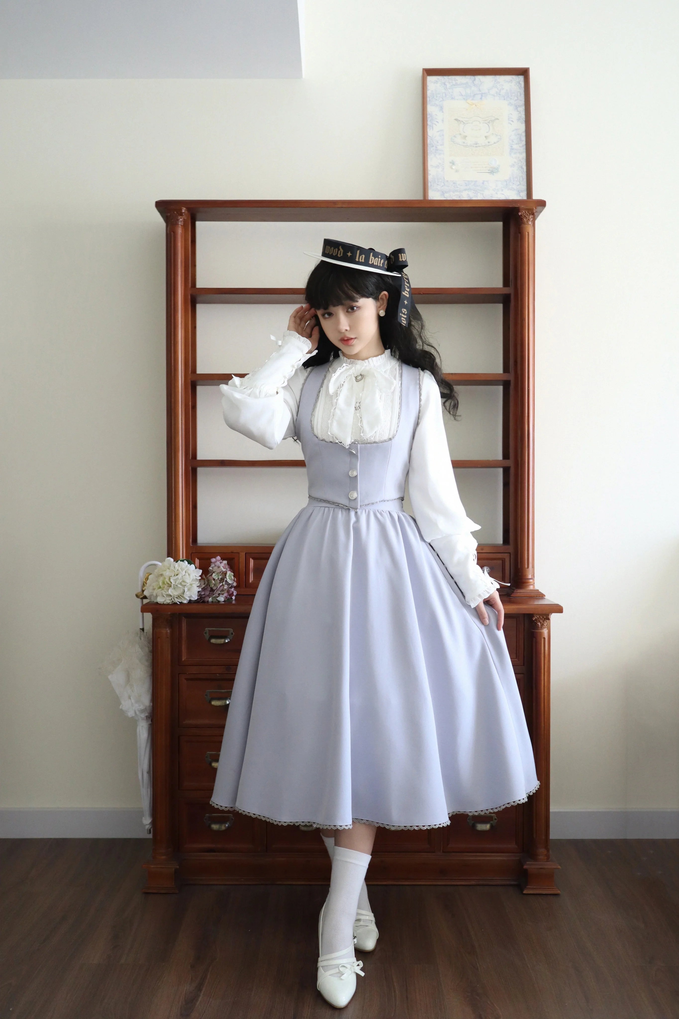 Sweet Wood Daily Lolita Blue Skirt, Jacket and Vest Coordinate - image 5