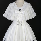 Silent Church - Gothic Lolita JSK Dress Printed Dress Thin Shawl Set - image 37