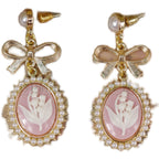Retro Cameo Lolita Earrings - image 2