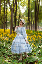 Melaleuca Lily - Embroidery Country Lolita Blouse and Skirt and Accessories - image 5