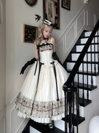 Letter from London White Newspaper Print Classic Lolita JSK Dress - image 10