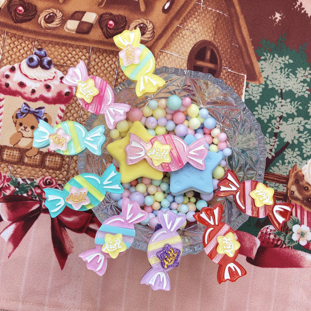 Rainbow Candy - Sweet Lolita Ring Hairclip - image 7