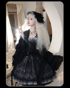 Bone-Eroded Butterfly - Gothic Lolita JSK & SK Set - image 12