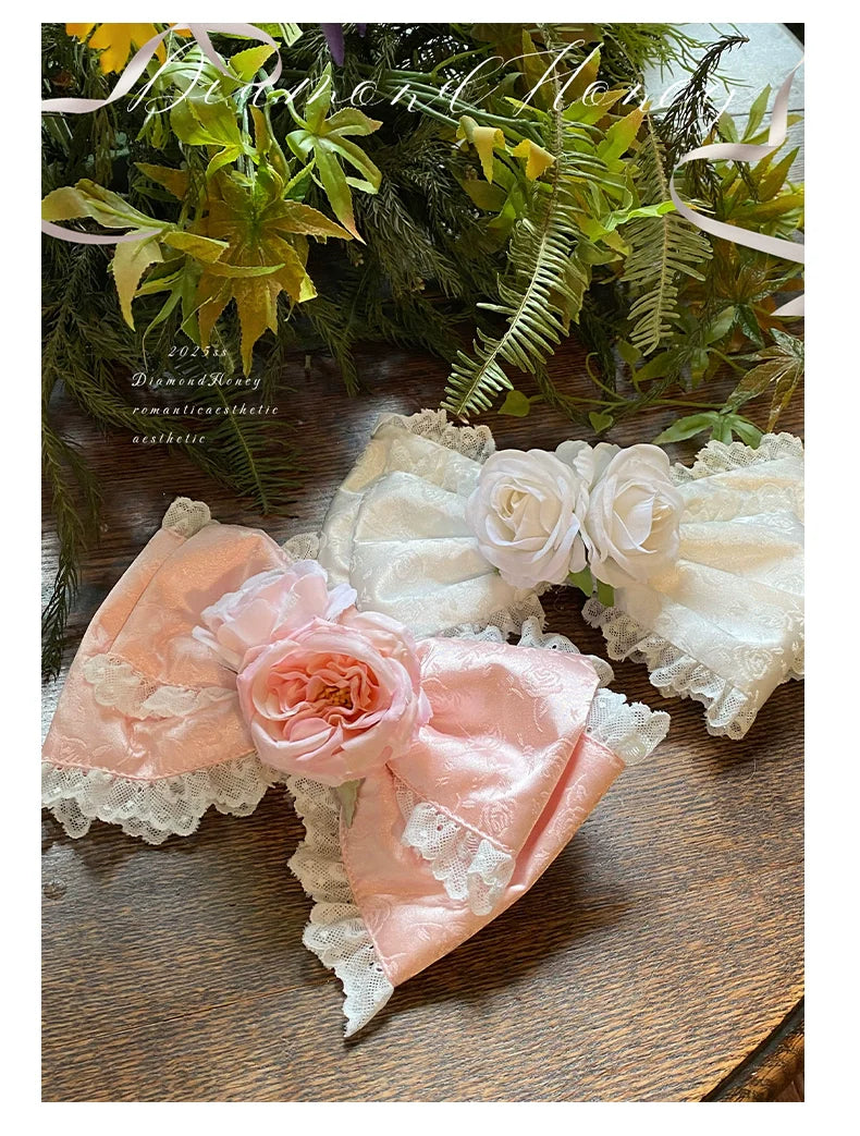 Love and Roses Princess Bridal Lolita Dress with Tiered Rose Skirt - image 33
