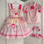 Candy Park - Sweet Lolita Carnival Print JSK, Salopette and Accessories - image 26