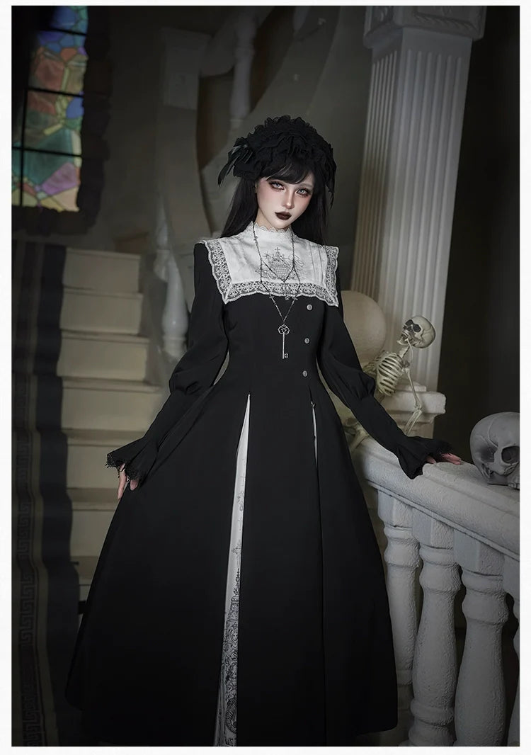 Raven's Night Song Oriental Gothic Lolita Dress Set - image 37