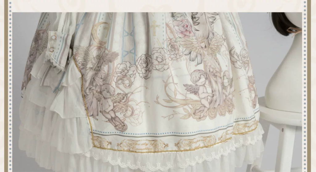 Chiffon Classic Lolita OP Dress, Long Sleeve - image 14