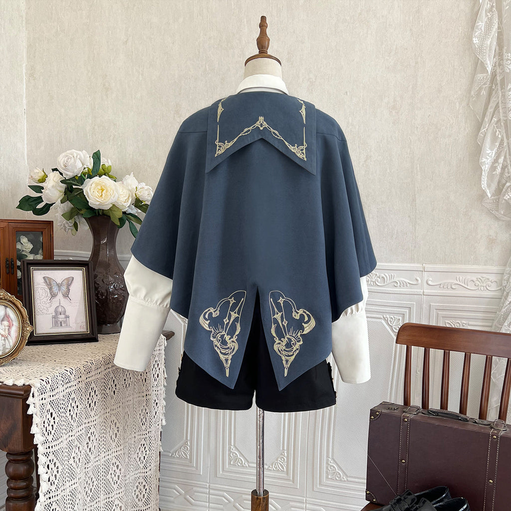 Narrative Poem - Ouji Lolita Shorts Suit with Shirt Cape and Vest - image 16