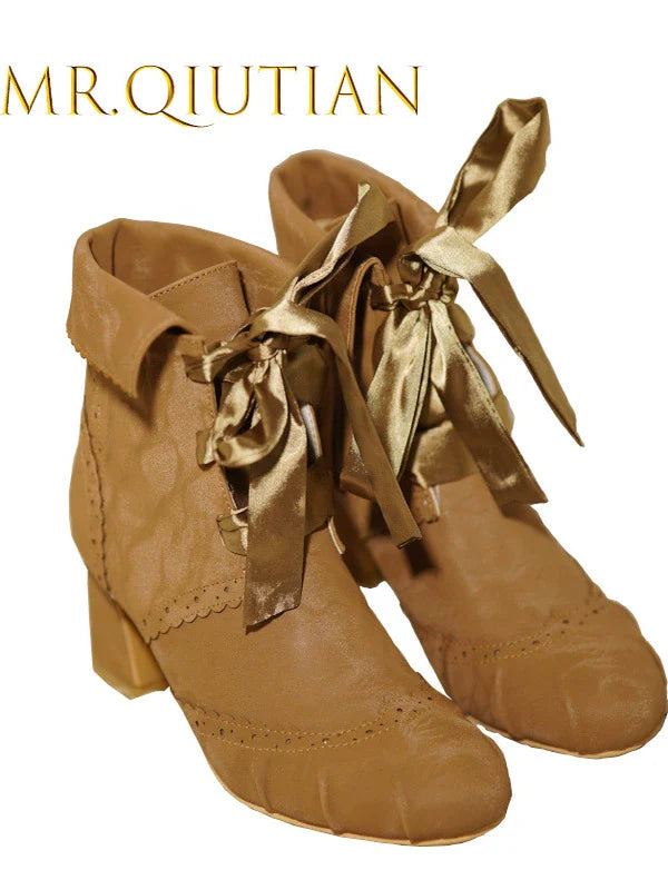 Lady Incognita - Retro Lolita Ankle Boots, Size Zipper - image 31