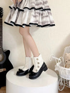 Winter Lolita Boots Fur Mary Jane Lolita Low Heel Shoes - image 71