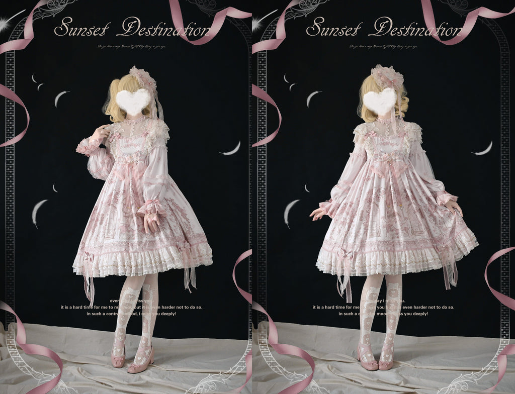 Sunset Realm Lolita Bride Gorgeous OP FS - image 32