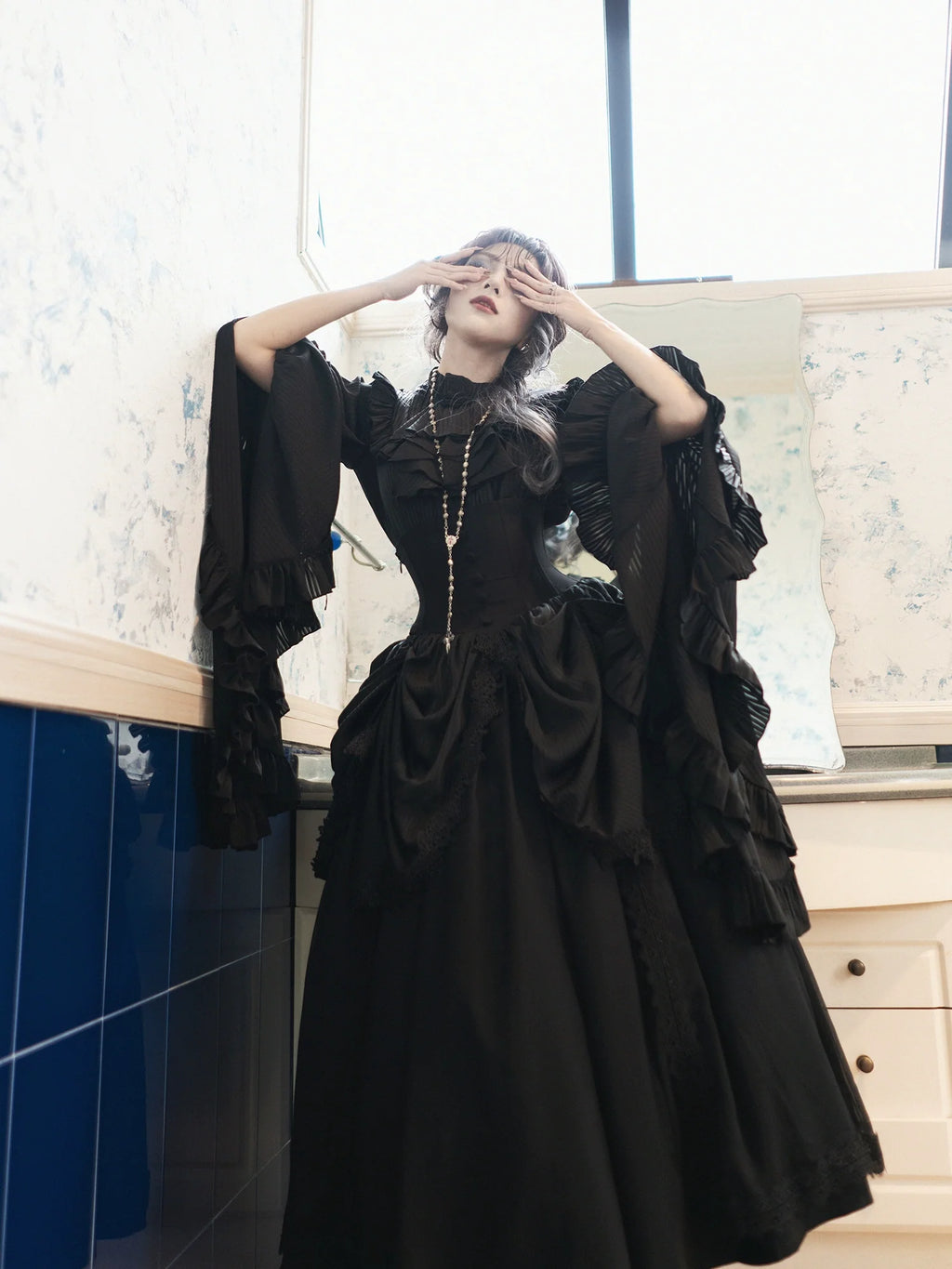 Dreaming Gothic Lolita Fishbone Long Skirt - image 9
