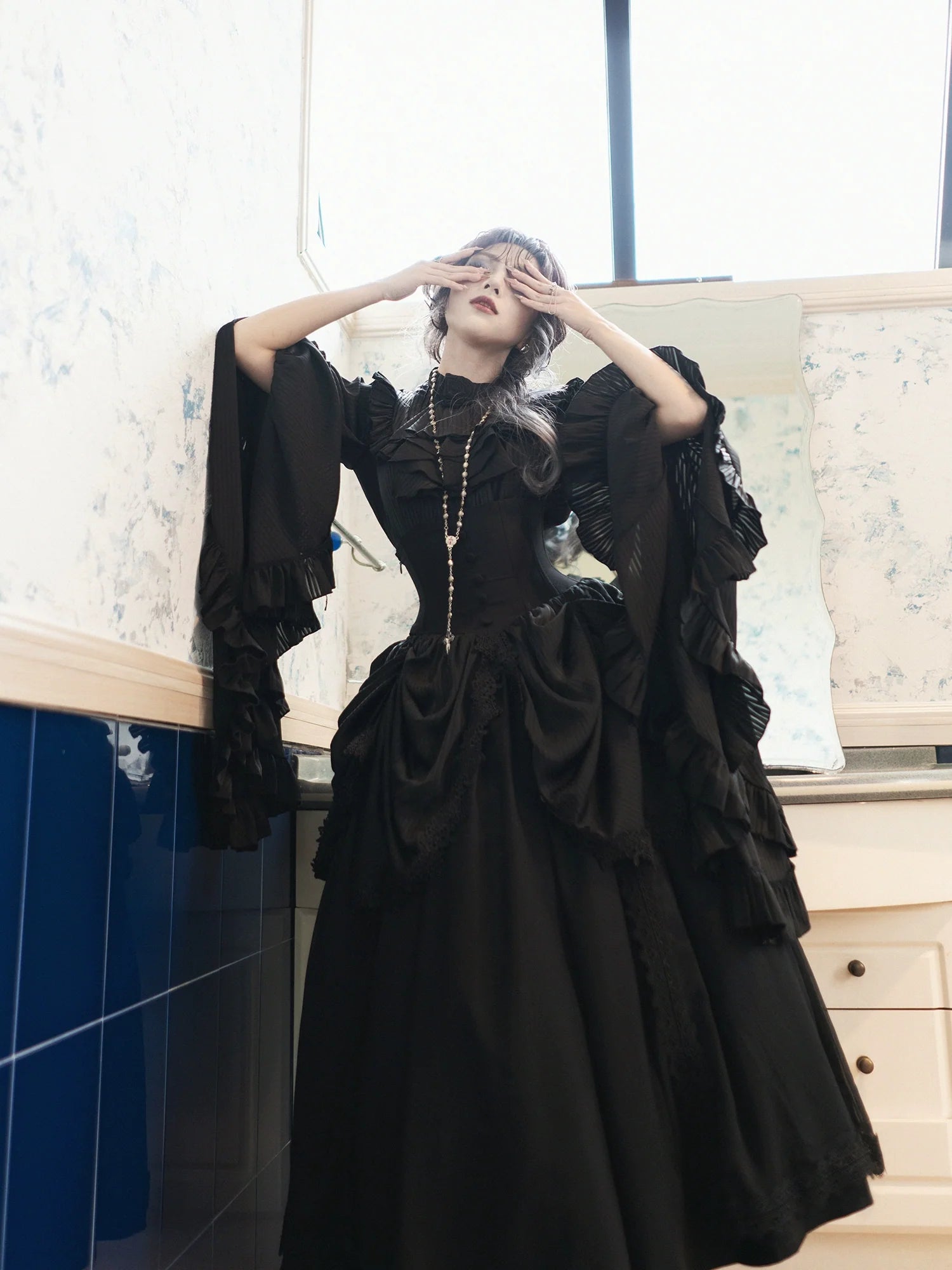 Dreaming Gothic Lolita Fishbone Long Skirt - image 9