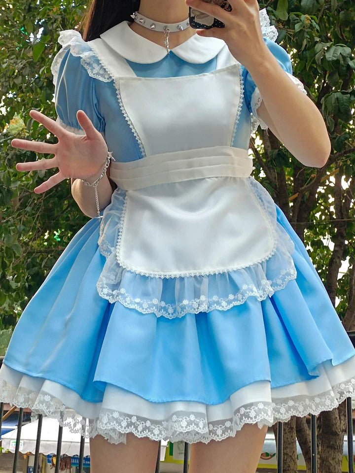 Dream Doll - Plus Size Maid Lolita OP Suit Black and Blue Dress - image 15