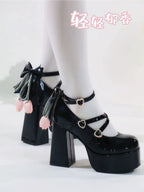 Whispering Tulip - Classic Lolita Heel Shoes with Detachable Bows - image 13