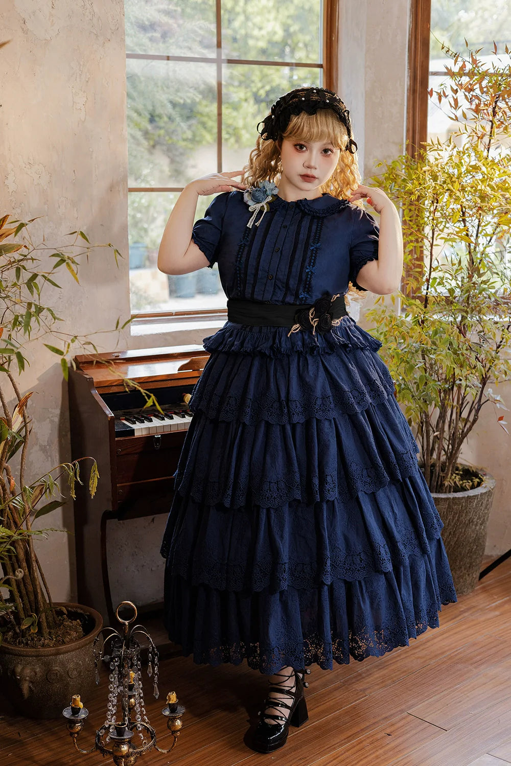 Forest Waltz - Classic Lolita Tiered Skirt Multi-layer Embroidered SK - image 23
