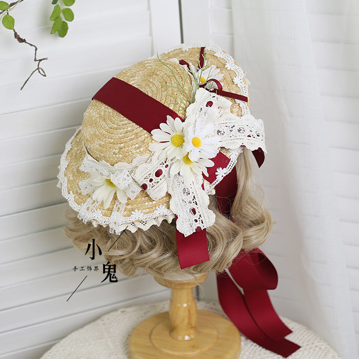 Flower Tea Party Lolita Straw Hat - image 2