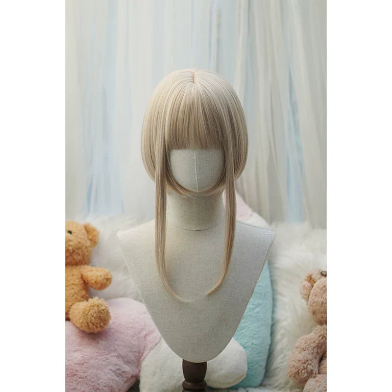 Old School Lolita See-through Bangs Wig, Curly Ponytails - image 8