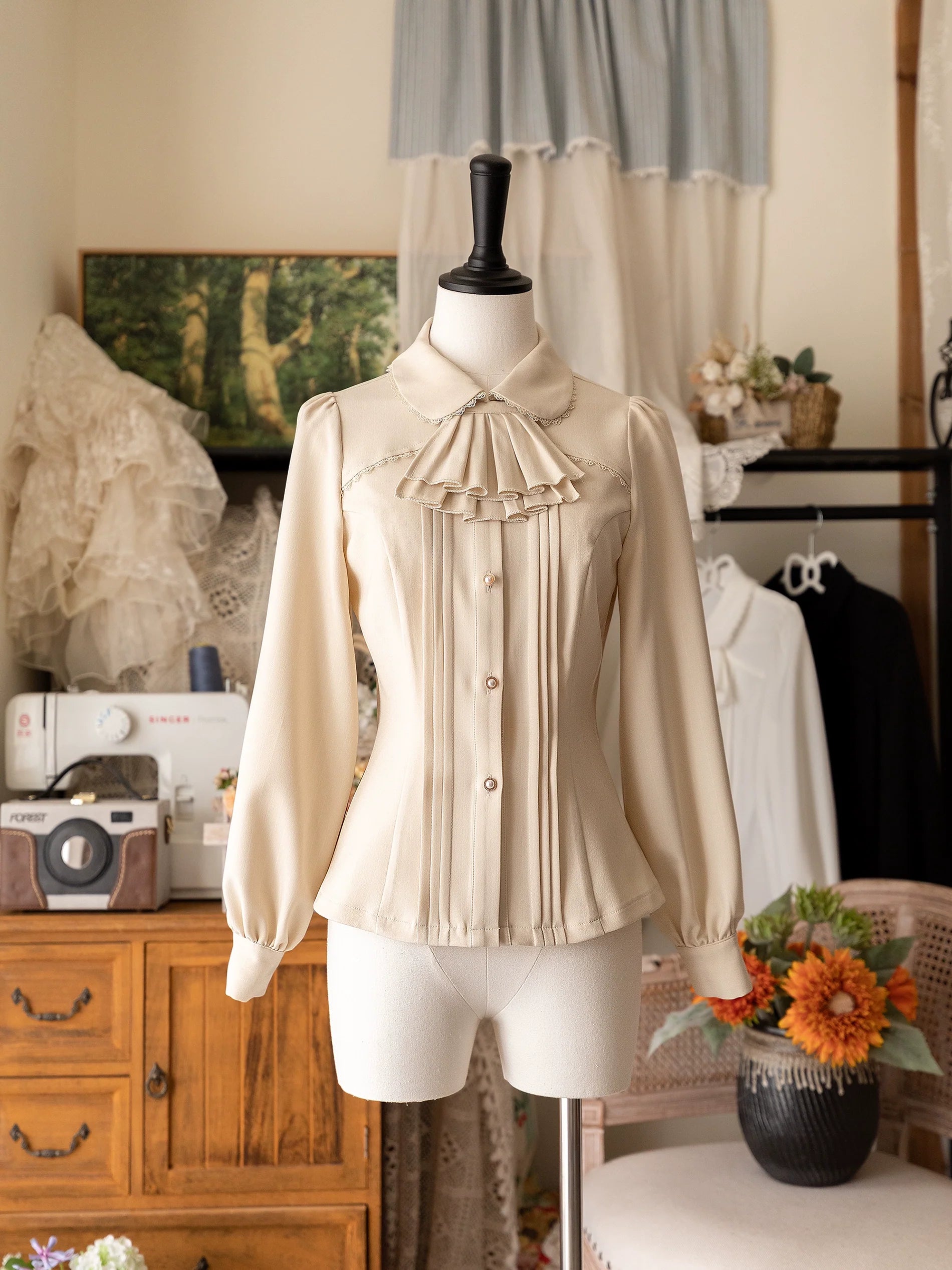 Little Manor - Classical Lolita JSK Dress & Long Sleeve Blouse - image 24