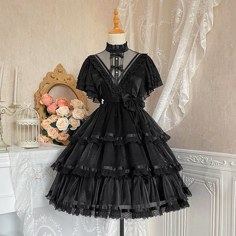 Castle Night - Dark Themed Gothic Lolita OP - image 7