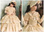 Cotton Gothic Lolita Long JSK, Drawn-up Hem - image 52